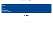 Tablet Screenshot of crystallakebank.com